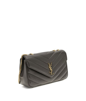 Saint Laurent Gray Calf Leather Bos Taurus Shoulder Bag