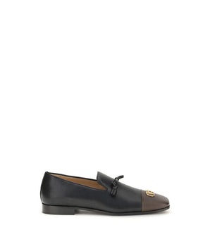 Valentino Garavani Black Goatskin Slip-On Loafers