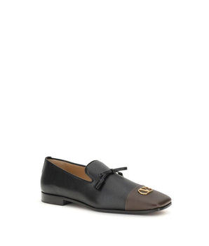 Valentino Garavani Black Goatskin Slip-On Loafers