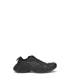Balenciaga Black Calf Leather Bos Taurus Athletic Sneakers