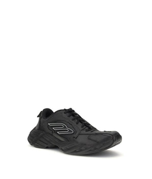 Balenciaga Black Calf Leather Bos Taurus Athletic Sneakers
