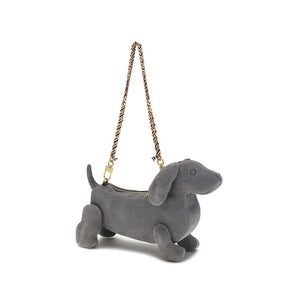 Thom Browne Gray Leather Shoulder Bag