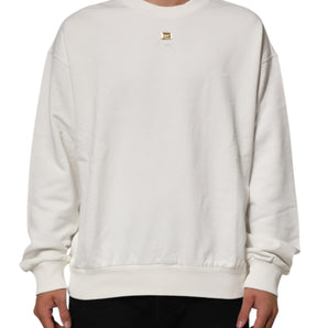 Dolce & Gabbana White DG Logo Crew Neck Sweatshirt Sweater