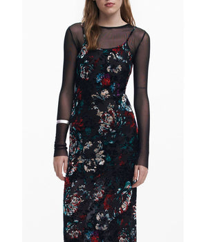 Desigual Black Polyester Dress