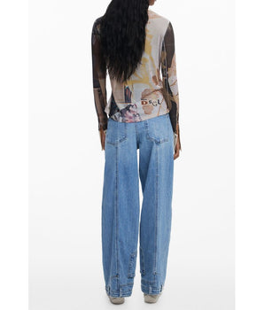 Desigual Beige Polyester Shirt