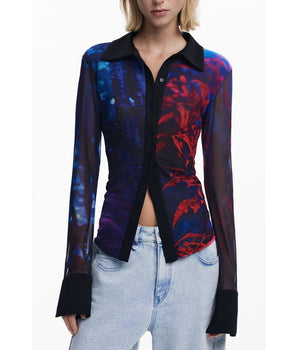 Desigual Black Polyester Shirt