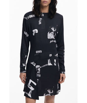 Desigual Black Elastane Dress