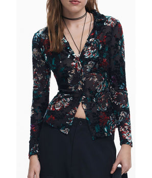 Desigual Black Polyester Shirt