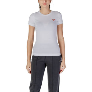 Guess White Cotton T-Shirt