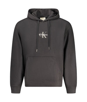 Calvin Klein Black Cotton Men Sweater Hoodie