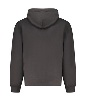 Calvin Klein Black Cotton Men Sweater Hoodie