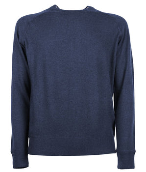 Emilio Romanelli Blue Cashmere Men Sweater