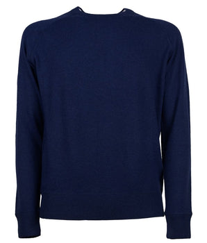 Emilio Romanelli Blue Cashmere Men Sweater