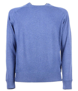 Emilio Romanelli Blue Cashmere Men Sweater