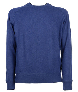 Emilio Romanelli Blue Cashmere Men Sweater