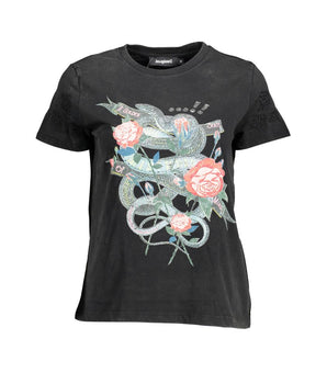 Desigual Black Cotton T-Shirt