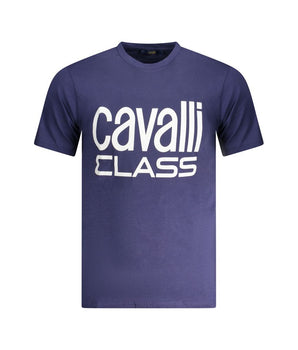 Cavalli Class Blue Cotton T-Shirt