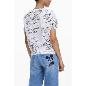 Desigual White Cotton T-Shirt