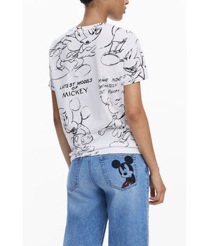 Desigual White Cotton T-Shirt