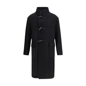 Tagliatore Black Fleece Wool Coat