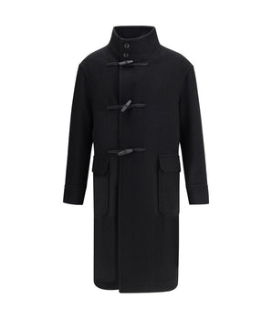 Tagliatore Black Fleece Wool Coat