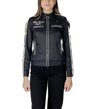 Blauer Black Polyamide Biker Jacket