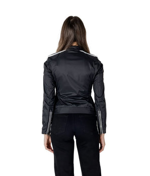 Blauer Black Polyamide Biker Jacket