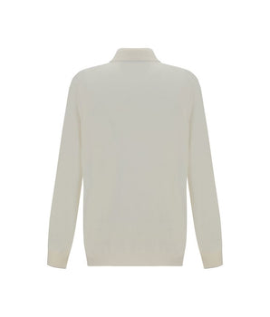 Brunello Cucinelli White Cashmere Cashmere Sweater