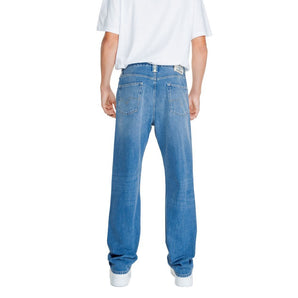 Replay Blue Cotton Relaxed Fit Jeans