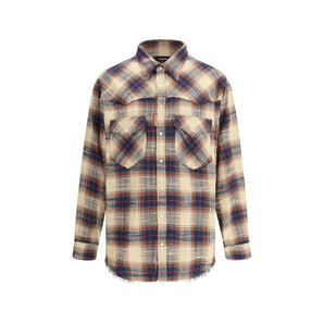 Dsquared² Brown Cotton Pattern Shirt