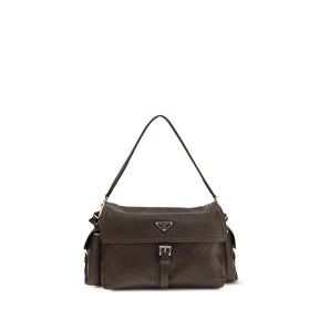 Prada Brown Recycled Polyamide Shoulder Bag