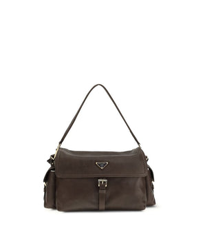 Prada Brown Recycled Polyamide Shoulder Bag
