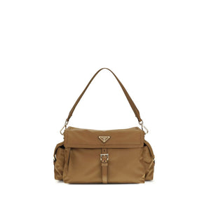 Prada Brown Recycled Polyamide Shoulder Bag