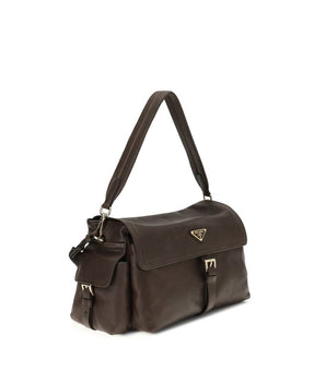 Prada Brown Recycled Polyamide Shoulder Bag