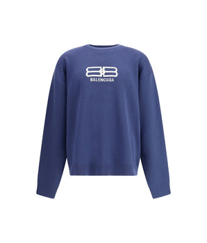 Balenciaga Blue Wool Sweatshirt