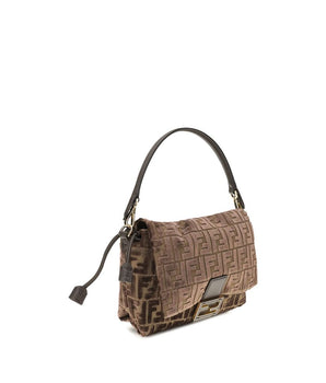 Fendi Brown Viscose Shoulder Bag
