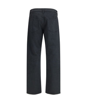 Fear Of God Black Cotton Straight-Leg Jeans