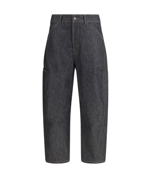 Lemaire Blue Cotton Straight-Leg Jeans