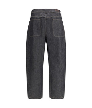 Lemaire Blue Cotton Straight-Leg Jeans
