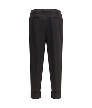 Cruna Black Cotton Casual Pants