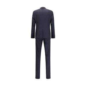 Prada Blue Fleece Wool Two-Piece Suit