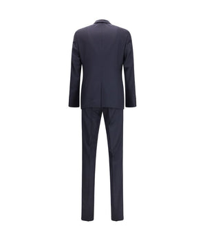 Prada Blue Fleece Wool Two-Piece Suit