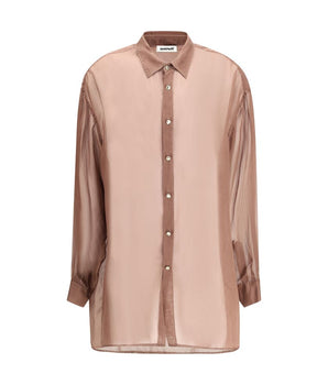 Darkpark Bordeaux Silk Blouse