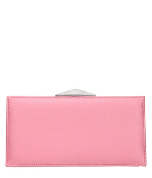 Jimmy Choo Pink Satin Clutch Bag