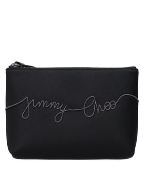 Jimmy Choo Black Satin Clutch Bag