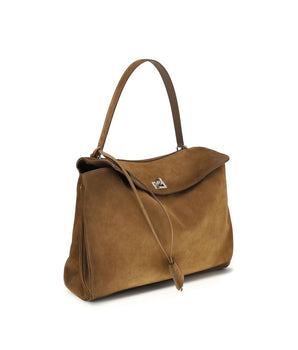 Balenciaga Brown Calf Leather Bos Taurus Shoulder Bag