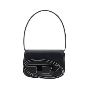 Diesel Black Calf Leather Bos Taurus Shoulder Bag
