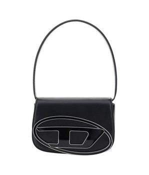 Diesel Black Calf Leather Bos Taurus Shoulder Bag
