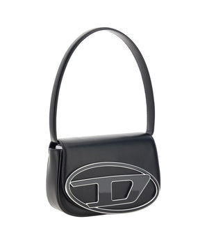 Diesel Black Calf Leather Bos Taurus Shoulder Bag