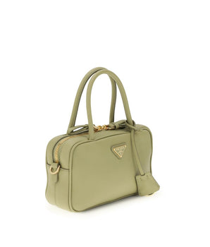 Prada Green Calf Leather Bos Taurus Handbag